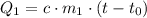 Q_1=c\cdot m_1\cdot (t-t_0)