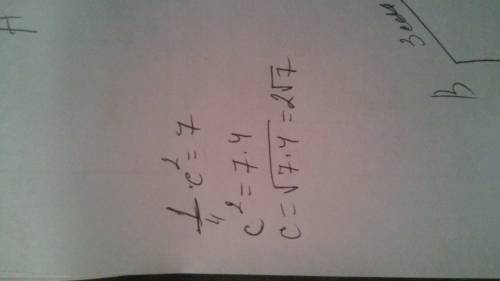 1/4с²=7 решите это уравнение, ! с объяснением.