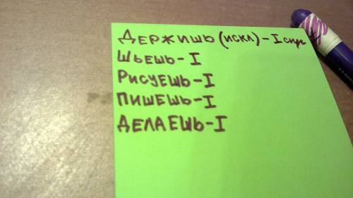 Скажите какое спряжение слов держишь ,шьешь, рисуешь, пишешь и делаешь.