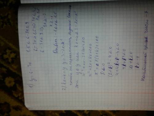 1.график функция y=6-3x. при каких значениях аргумента выполняется неравенство 1,5< = y < = 9?