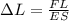 \Delta L = \frac{FL}{ES}