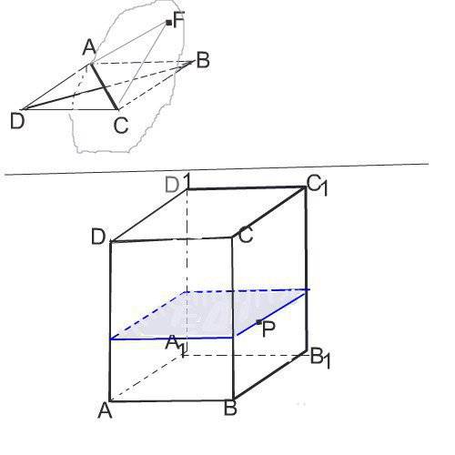 Дан параллелепипед авсда1в1с1д1. точка р лежит в плоскости грани всс1 в1 и не принадлежит ребру вс.