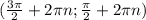 ( \frac{3 \pi }{2} +2 \pi n; \frac{ \pi }{2}+2 \pi n)