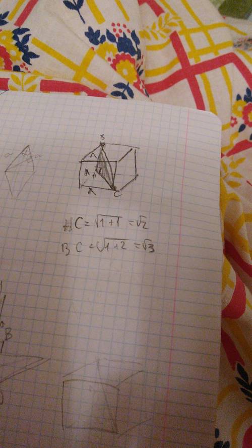 Найдите диагональ куба ребро которое равно 1м