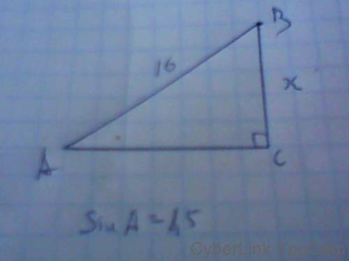 Втреугольнике авс угол c равен 90°, ab=16 sin a=0,5. найдите bc. решите