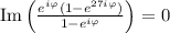 \text{Im}\left(\frac{e^{i\varphi}(1-e^{27i\varphi})}{1-e^{i\varphi}}\right)=0