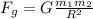 F_g =G\frac{m_1m_2}{R^2}