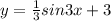 y= \frac{1}{3} sin3x+3