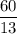 \dfrac{60}{13}