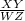 \frac{XY}{WZ}