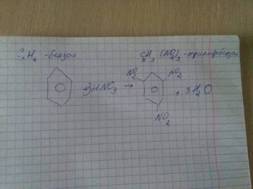Решить цепочки превращений бензол – 2,4,6 тринитробензол