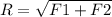 R= \sqrt{F1+F2}