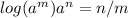 log(a^m)a^n=n/m