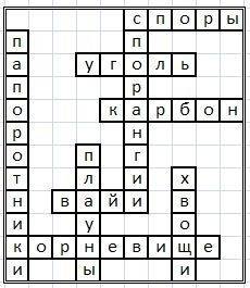 50 . кроссворд папоротник 10 - 15 слов ответы и вопросы