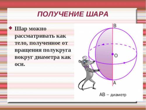 Как можно получить шар в результате вращения полукруга?