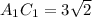 A_1C_1=3 \sqrt{2}