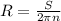 R= \frac{S}{2 \pi n}