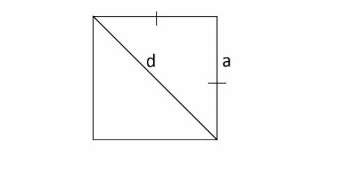 Дано квадрат зі стороною довжиною 8 см.знайдіть довжину діагоналі.з малюнком