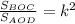 \frac{S_{BOC} }{ S_{AOD} }=k^2