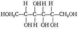 Структурная формула шестиатомного спирта сорбит