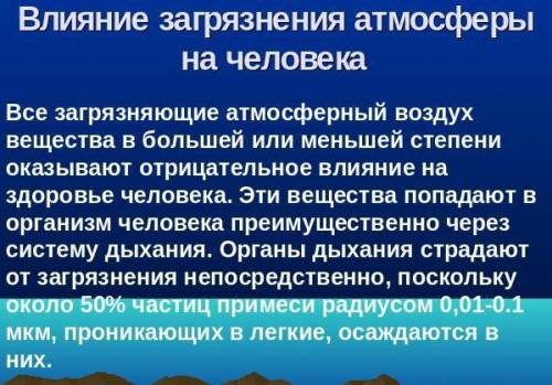 Таблица влияние атмосферы на человека влияние человека на атмосферу заранее )