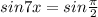 sin 7x=sin \frac{ \pi }{2}