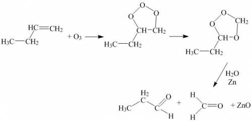 Подскажите, , что получится при озонировании бутена-1? возможна ли вообще такая реакция?