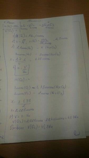 Какой обем кислорода затратится на реакцию с железом (3), массой 150г.