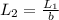 L_2= \frac{L_1}{b}