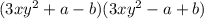 (3xy^2+a-b)(3xy^2-a+b)