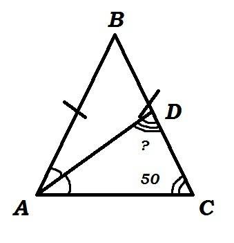 Вравнобедренном треугольнике авс с основанием аспроведина бессектриса ад.найдите угол адс, если угол