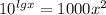 10^{lgx}=1000x^2