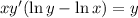 xy' (\ln y - \ln x) = y