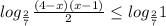 log_{ \frac{2}{7} } \frac{(4-x)(x-1)}{2} \leq log_{ \frac{2}{7} }1