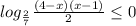 log_{ \frac{2}{7} } \frac{(4-x)(x-1)}{2} \leq 0