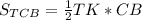 S_{TCB} = \frac{1}{2}TK*CB