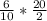 \frac{6}{10} * \frac{20}{2}