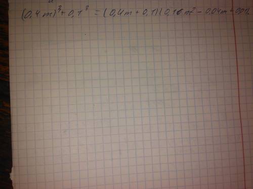 0,064m^3 + 0,001 розкласти на множники (разложить на множители)