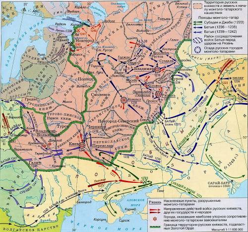 Все ли земли подвергались нападению монгольского войска?