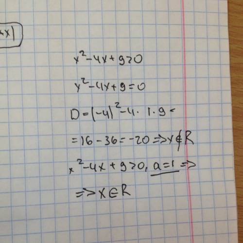 Докажите что х²-4х+9> 0 при любом значении х