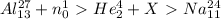 Al_{13}^{27} +n_{0}^{1}\ \textgreater \ He_{2}^{4} +X\ \textgreater \ Na_{11}^{24}