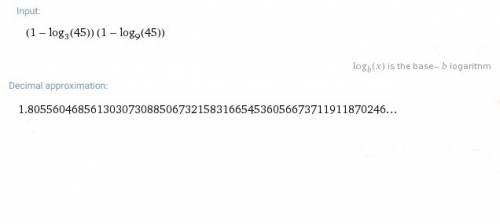 Найти значение выражения (1-log 3 45)(1-log 9 45)