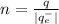 n= \frac{q}{|q_e^-|}