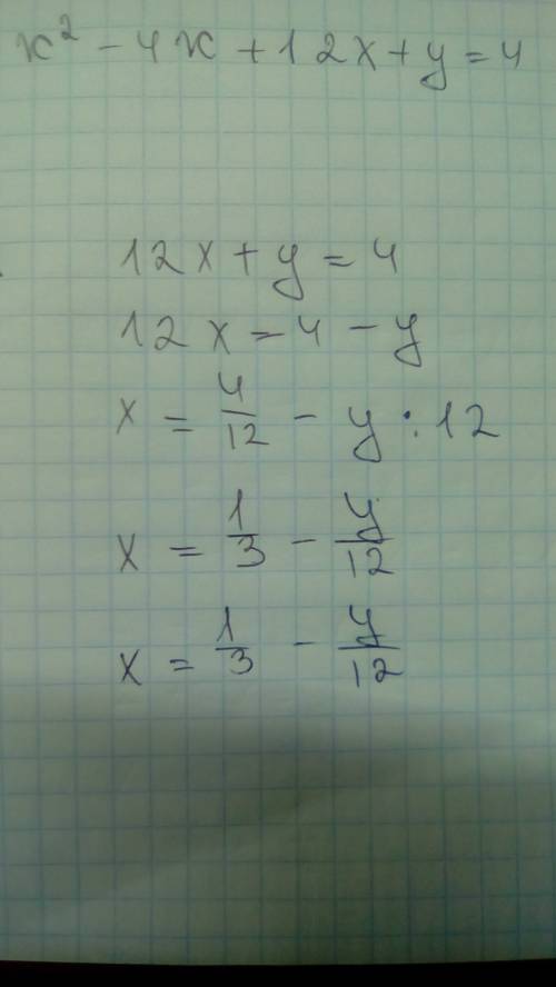 Решите квадратную систему уравнений. y=x^2-4x+1 2x+y=4