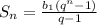 S_{n}= \frac{ b_{1}(q^{n}-1 )}{q-1}