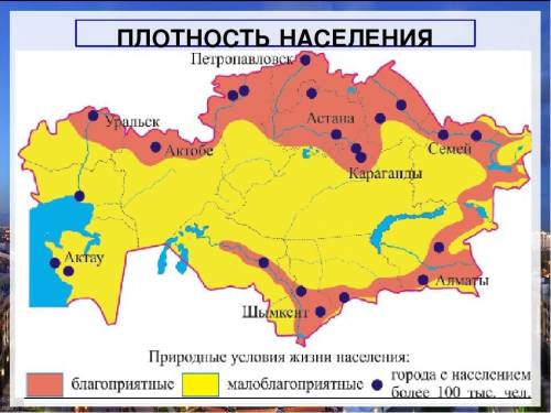 Сельское население плотность и размещение населения казахстана