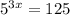 5^{3x}=125