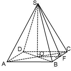 Вправильном четырехугольной пирамиде со стороной основания 8см боковое ребро состовляет с плоскостью