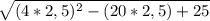 \sqrt{(4*2,5)^2-(20*2,5)+25}