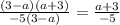 \frac{(3-a)(a+3)}{-5(3-a)} = \frac{a+3}{-5}